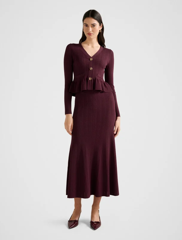 Kn7540-Plum Women's Shrug